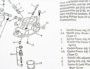 Carburetor Kit Float & Adjustable Jet fits John Deere combine 45 TSX921    E59