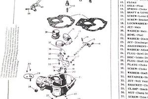 Carburetor Kit fits Continental engine TM20 TM 2.0 14081 14091 14092 14198  P96